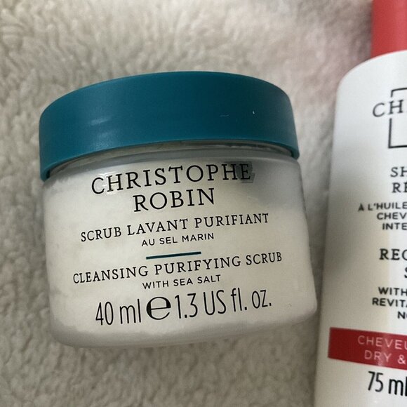 Christophe Robin LOT 2 Travel Cleansing Purifying Scrub + Regenerating Shampoo - Picture 2 of 8